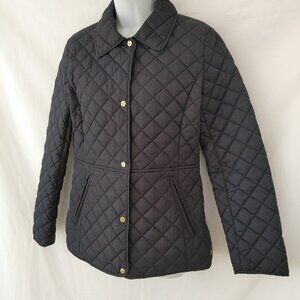 RALPH LAUREN DIAMOND QUILTED BLACK COAT JACKET
